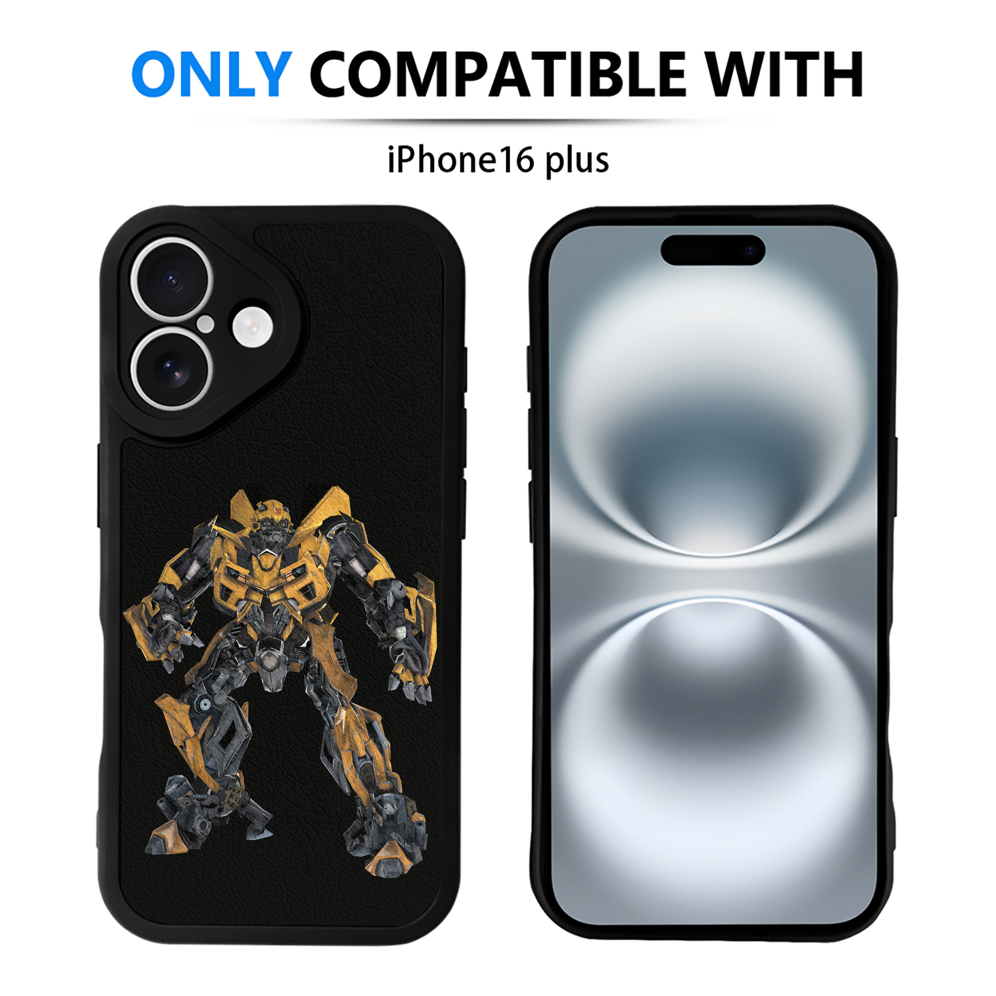 （画像用） Transformers トランスフォーマー 【iPhone 16シリーズ対応】シリコンスマホケース（レザー調） 材質：シリコン